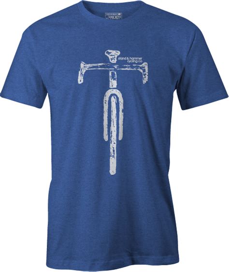 Front View Road Bike Premium T Shirt 60 40 Super Soft Blend