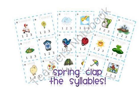 Spring Clap The Syllables From Themoffattgirls On 1 Page Syllable