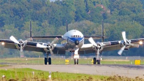 Lockheed L Super Constellation Landing At Bern Youtube