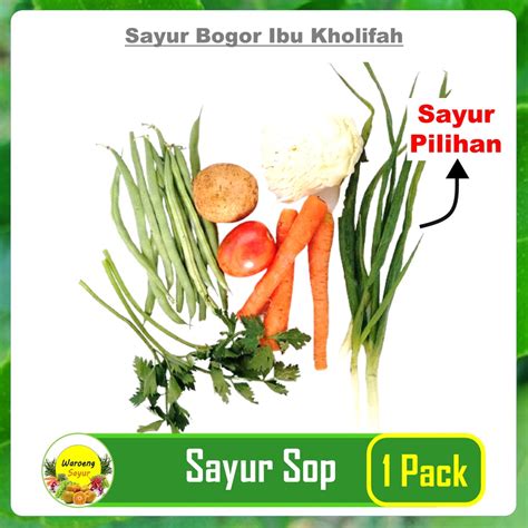 Jual Paket Sayur Sop 1 Pack Makanan Sayur Sayuran Segar Bogor Shopee