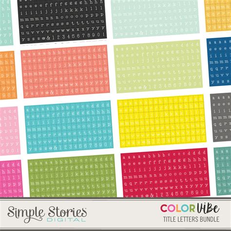 Color Vibe Digital Paper Bundle Simple Stories