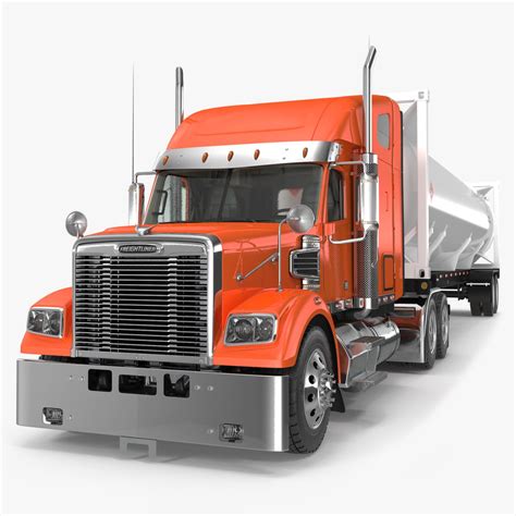 Freightliner Truck With Gas Tank 3d Model 159 3ds Blend C4d Fbx