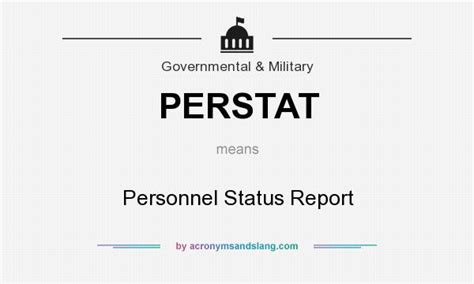 perstat personnel status report  government military