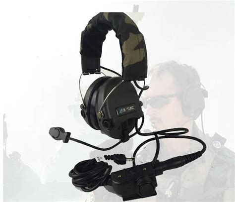 Hunting Tactical Headset Airsoft Camouflage Military Standard Headset ...