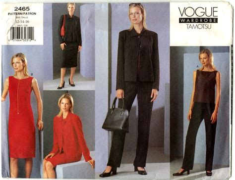 Vogue Pattern Non Vin Misses Petite Jacket Dress Top Skirt