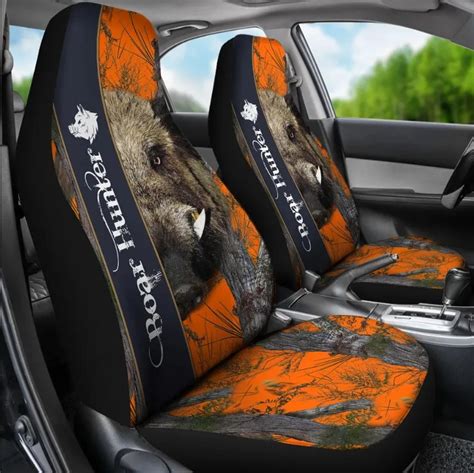 Wild Boar Hunter Sh Car Seat Covers Universal Fit Set 2 Gearcozy