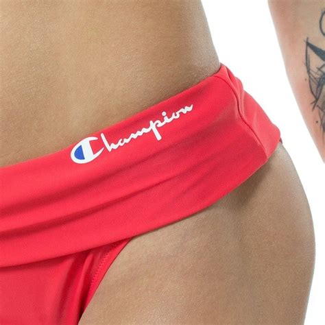 Champion Reverse Weave Swimsuit Logo Zigzag Bikini Red Red CLOTHES