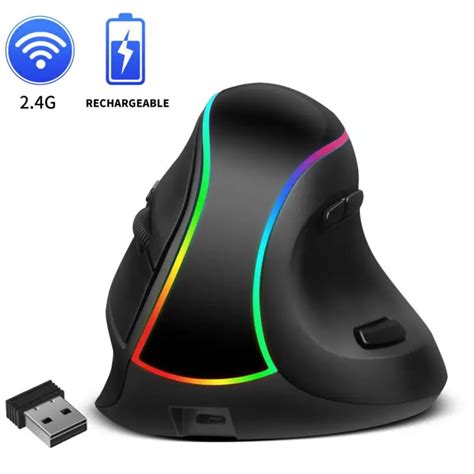 Delux M Plus Mouse Para Jogos Vertical Sem Fio Ergon Mico Es