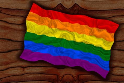 Bandera Nacional Del Orgullo Gay Antecedentes Con La Bandera Del Orgullo Gay Foto Premium