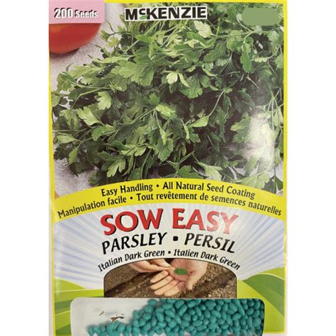 Mckenzie Sow Easy Seeds Parsley Italian Dark Green Scotts Nursery Ltd