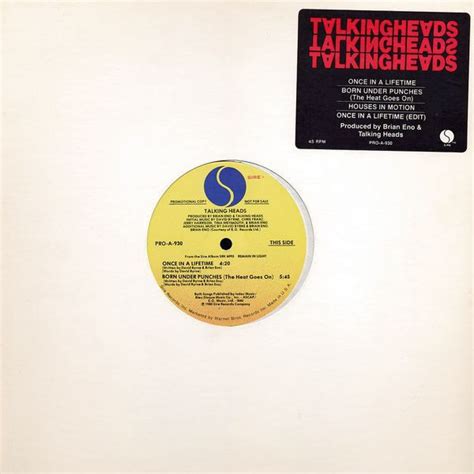 Talking Heads Once In A Lifetime Vinyl 12 45 Rpm Promo Discogs