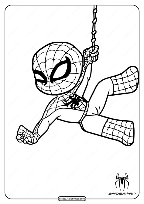 Cute Spiderman Coloring Pages For Kids