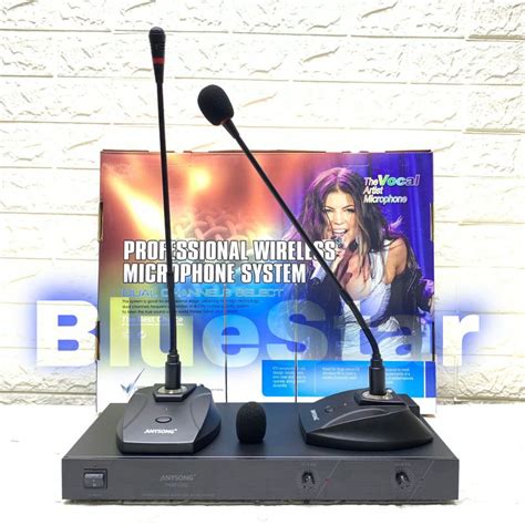 Jual Mic Wireless Conference Podium Anysong PMM 1002 Original 2 Mic