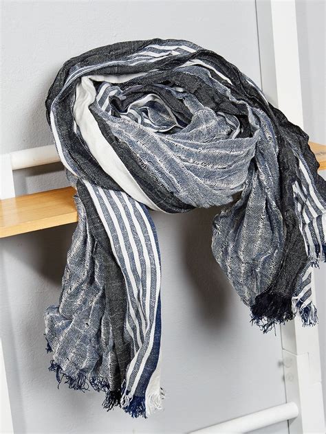 Foulard Rayures Bleu Marine Kiabi