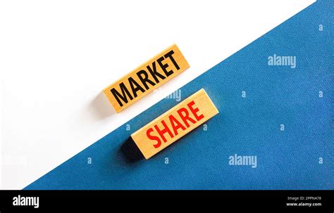 Market share symbol. Concept words Market share on beautiful wooden ...