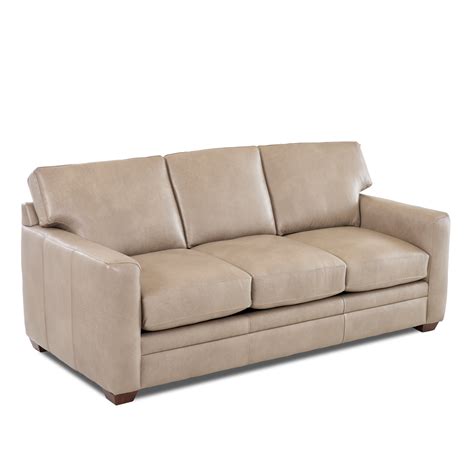 Wayfair Custom Upholstery Carleton Leather Sofa & Reviews | Wayfair