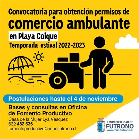 Municipalidad De Futrono Llama A Postular A Cupo De Comercio Ambulante