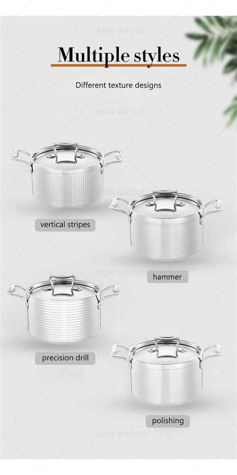 Luxury Stainless Steel Hot Pot Two Compartments Cooking Pot Kitchen