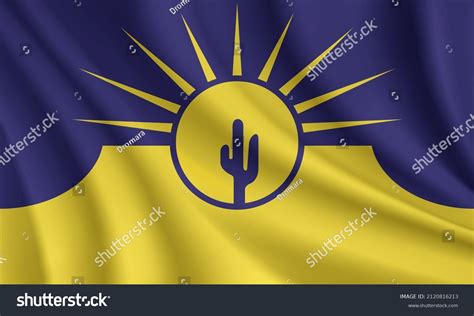 Flag Mesa Arizona Usa Realistic Waving Stock Vector Royalty Free