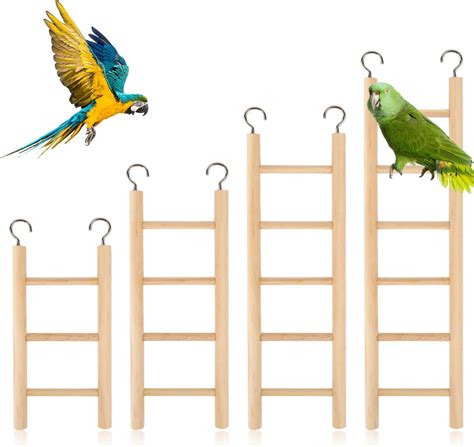 Amazon Wooden Bird Ladder 4 Pcs Bird Toya Wooden Ladder Toys