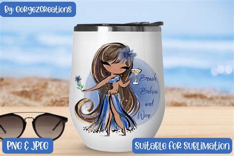 Beach Bikini And Wine Sublimation 4 Graphic By GorgezCreations