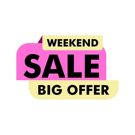 Sale Banner Set Special Offer Tag Collection Weekend Hot Deal Badge