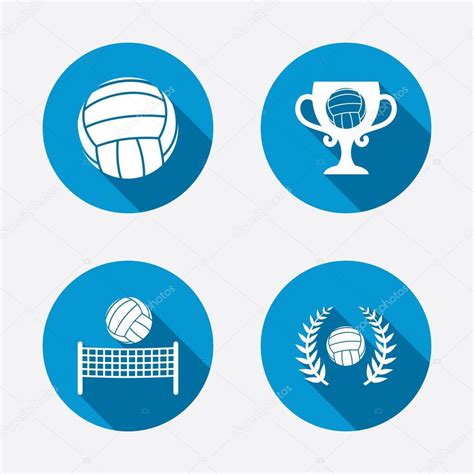 Iconos De Voleibol Y Red Vector De Stock Por Blankstock