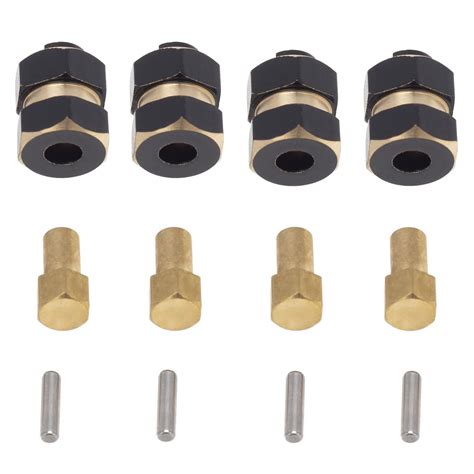 Replacement Rc Crawler Car Brass Extended Hex Wheel Hubs Nuts