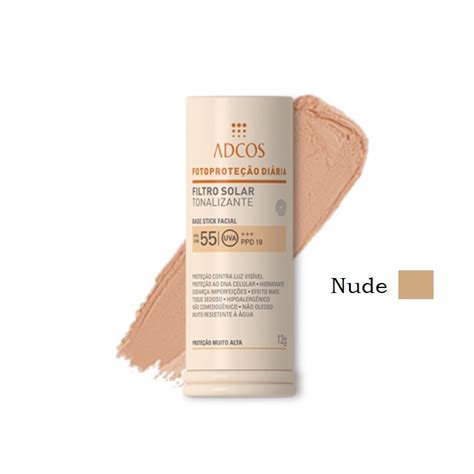 Adcos Filtro Solar Tonalizante FPS55 Stick Cor Nude 9748 Shopee Brasil
