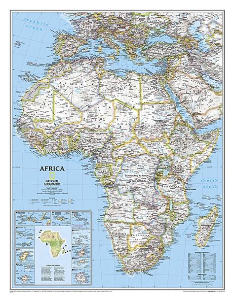 National Geographic Africa Wall Map Classic Laminated 24 X 3075