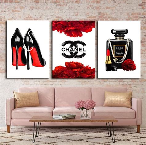 Fashion Wall Art Fashion Canvas Wall Art Fashion Set Perfume Etsy