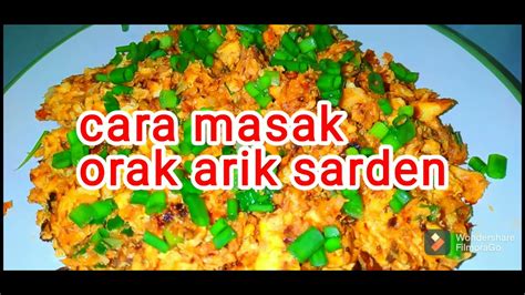 Orak Arik Sarden Telor Menu Sederhana Youtube