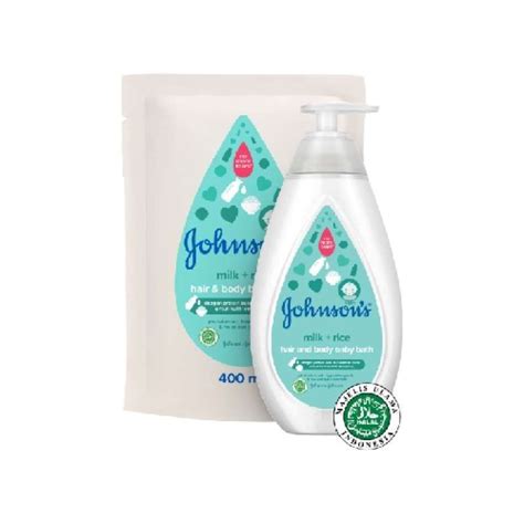 Jual JOHNSON S Milk Rice Hair Body Baby Bath Refill Sabun Bayi