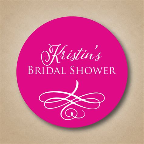 Personalized Bridal Shower Favor Stickers Custom Wedding Etsy