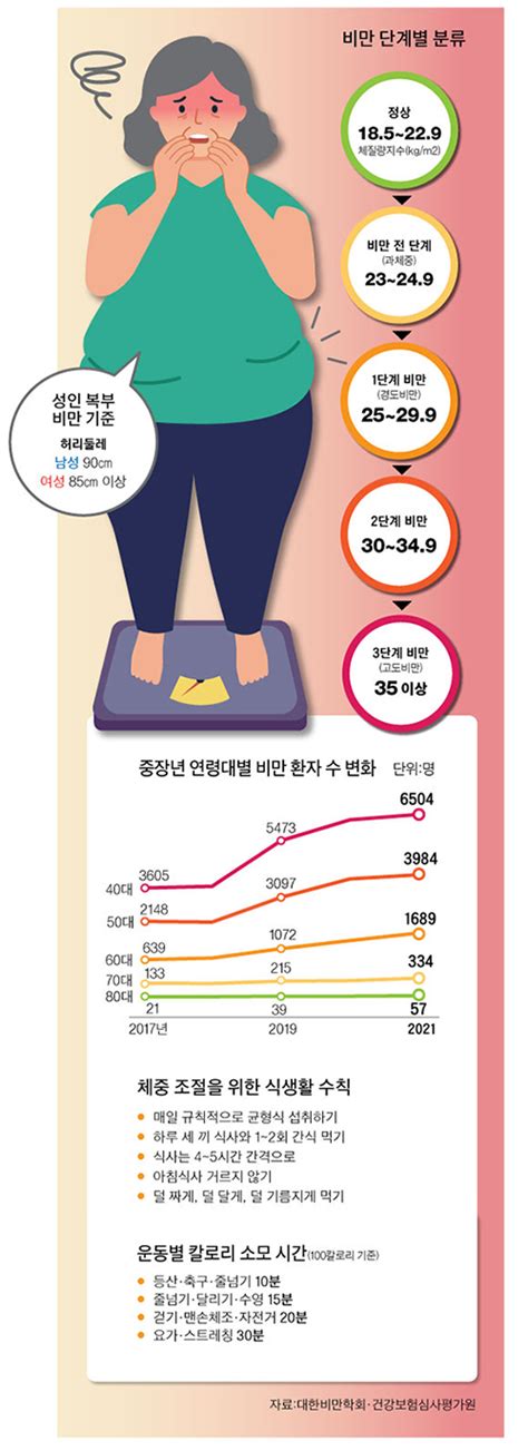 만성질환 부르는 중년 뱃살 규칙적 식사·운동으로 빼야 중앙일보