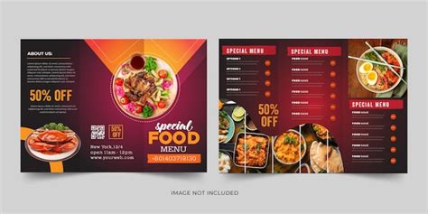 Premium Vector Restaurant Food Menu Trifold Brochure Template Premium