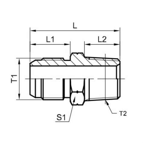 1KT SP Metric JIS Fittings Male 60 Cone BSPT Thread Topa