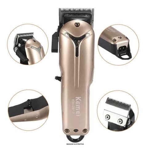 Máquina cortadora de cabello Kemei Pro 110 220 V de carga rápida