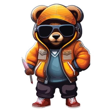 Hip Hop Teddy Bear Tshirt Designs Png Eps Design For Tshirt Mug