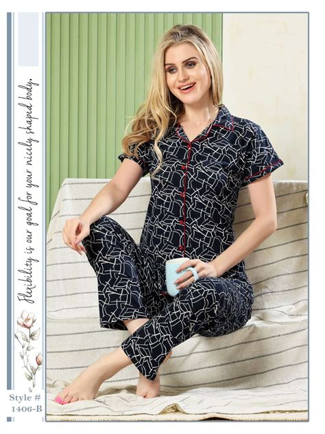 Nightdress For Women New Super Hit Design 2 Pieces Premium Night Suits