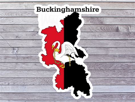 Buckinghamshire County Map Sticker Flag For Laptop Book Fridge Etsy