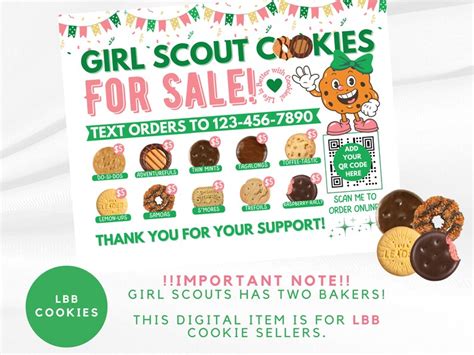 Editable Girl Scout Cookie Flyer 2023 LBB Cookie Menu Booth - Etsy