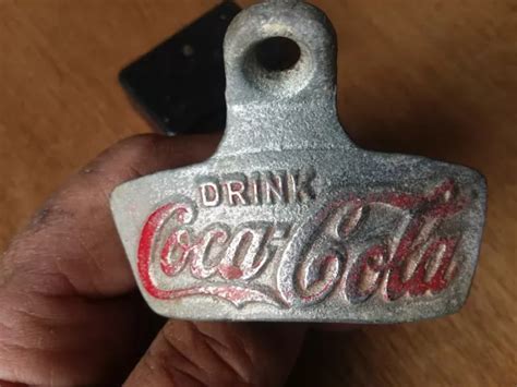 VINTAGE STARR X Drink Coca Cola Wall Mount Bottle Opener Cast Iron