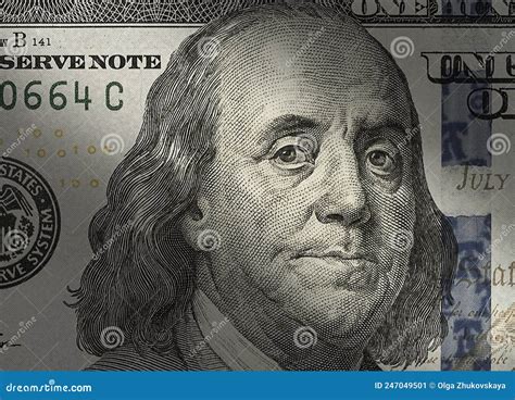 Benjamin Franklin with American Dollar Banknotes. Concept Stock Image ...