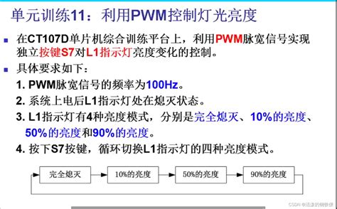 蓝桥杯基础学习记录——pwm脉宽调制控制灯闪蓝桥杯单片机pwm呼吸灯程序 Csdn博客