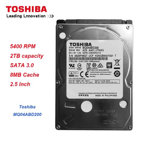 Asli Toshiba Mq Abd Tb Hard Disk Sata Rpm Mb Cache Mm