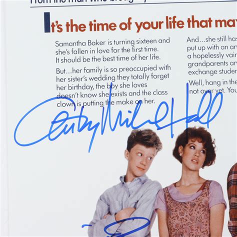 Molly Ringwald And Anthony Michael Hall Signed Sixteen Candles 11x17