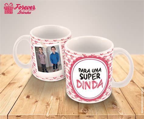 Caneca De Porcelana Dinda E Dindo Forever Brindes