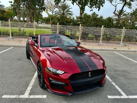 Rent A Ford Mustang Convertible Red 2021 Id 05436 In Abu Dhabi