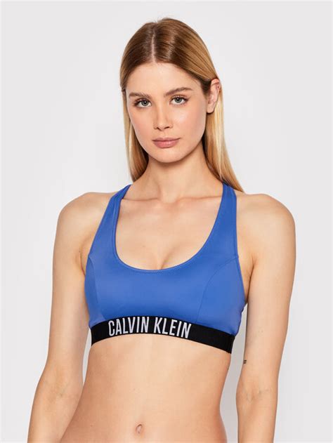 Calvin Klein Swimwear Bikini Oberteil KW0KW01839 Blau Modivo At